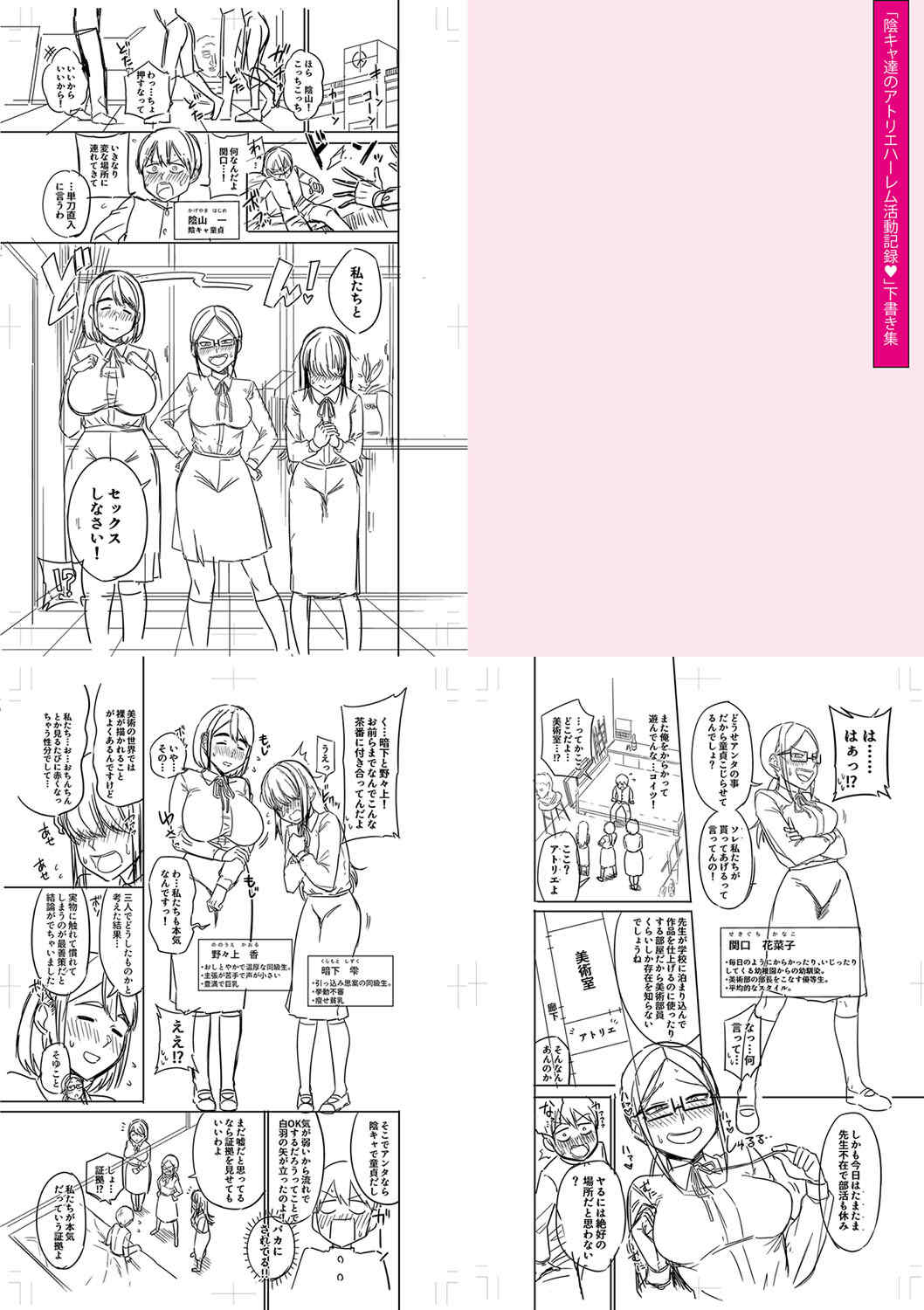 [まこしょ] 無人島で、SEXに興味津々なドスケベ陰キャ女子たちとハーレムライフ   FANZA特典