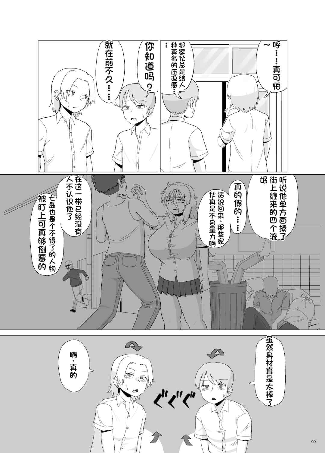 [配菜机翻汉化组][豪放磊落] 金髪爆乳ヤンキー　総集編