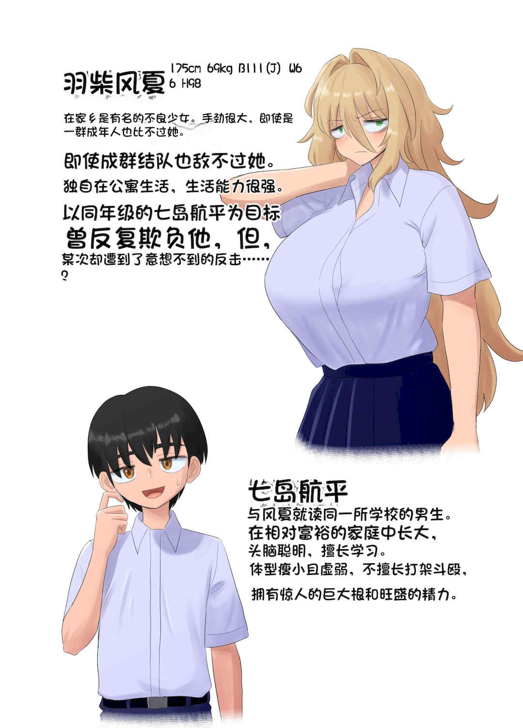 [配菜机翻汉化组][豪放磊落] 金髪爆乳ヤンキー　総集編