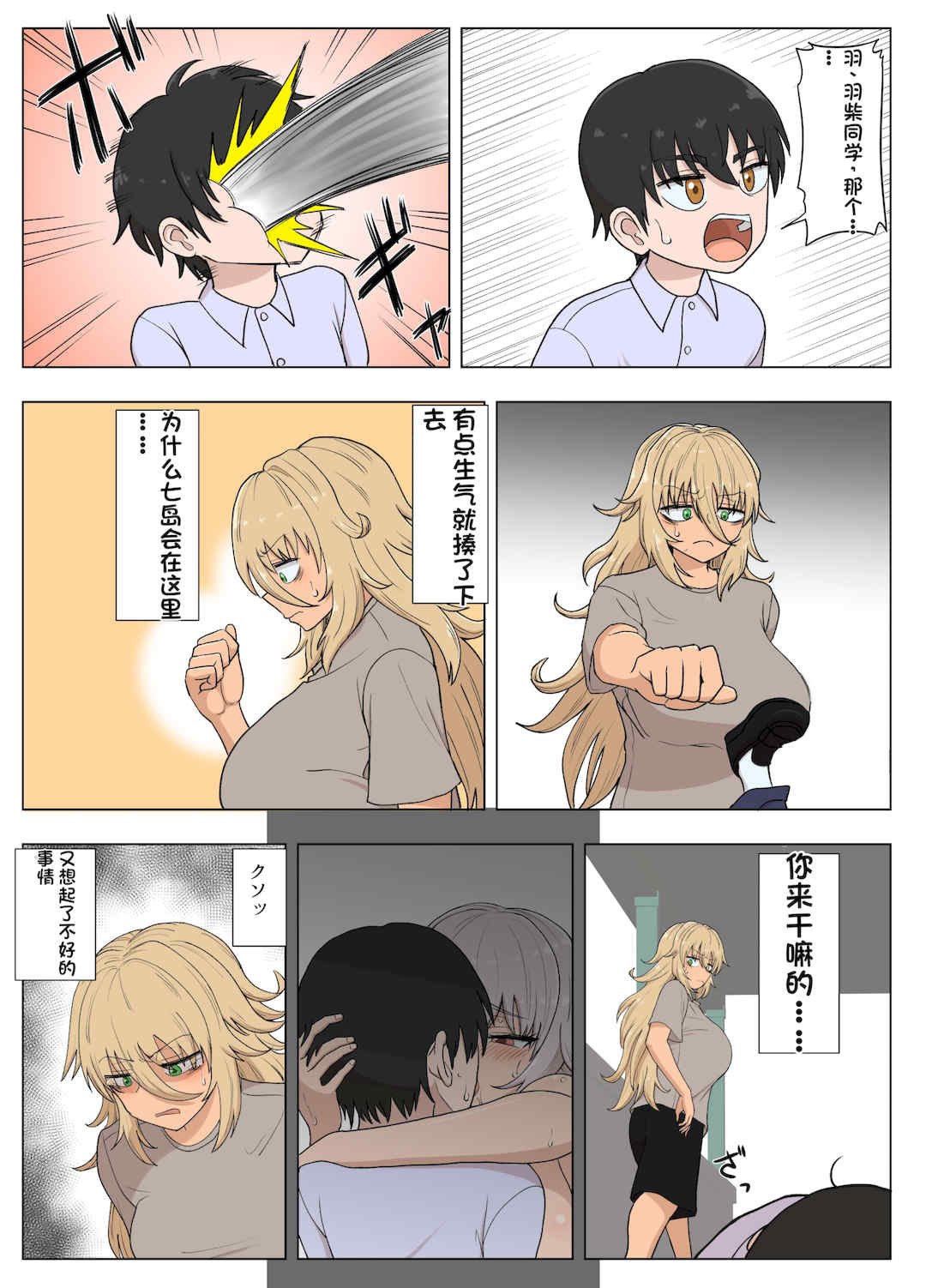 [配菜机翻汉化组][豪放磊落] 金髪爆乳ヤンキー　総集編